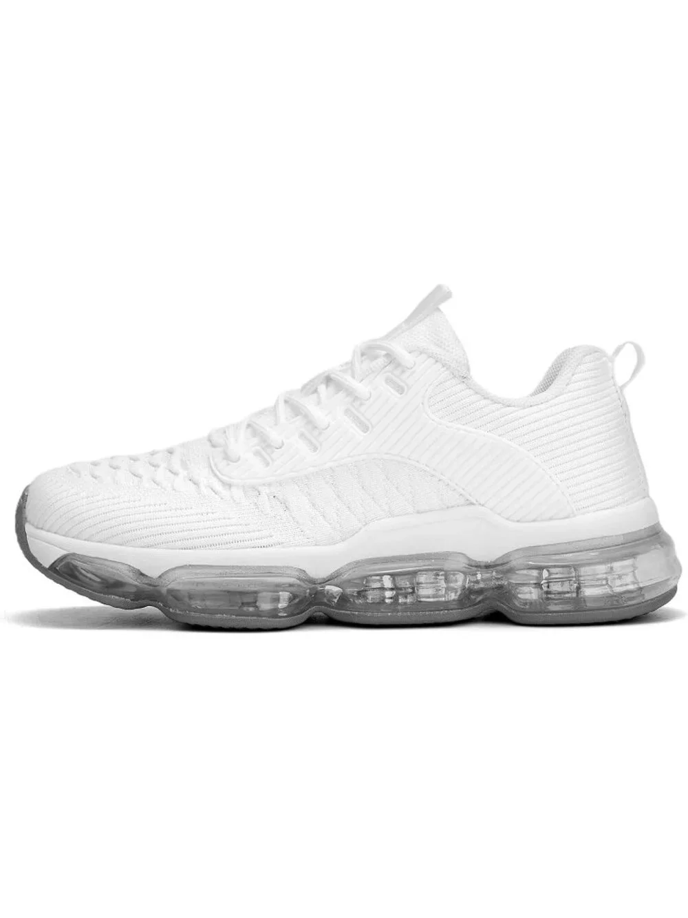 🆕Women's All White Walking Running Shoes Air Cushion Breathable Sneakers
